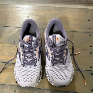 Brooks Ghost 14 Running Shoes Women's 8 B  Athletic Purple Grey Confetti Soles